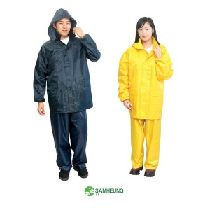 삼흥 캠핑 낚시우의 다용도 투피스우비 비옷 (남색,노랑)