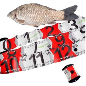 월척낚시 물고기 길이측정 단추형 낚시줄자
